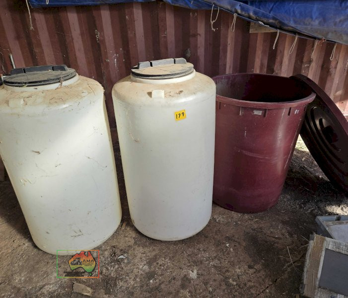 2x Food Grade Wine Vats & Poly Drum