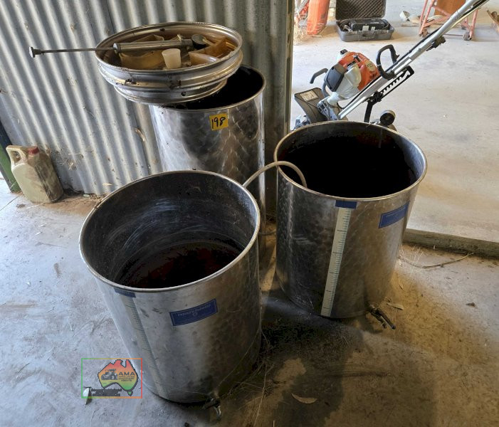 3x Stainless Wine Canisters