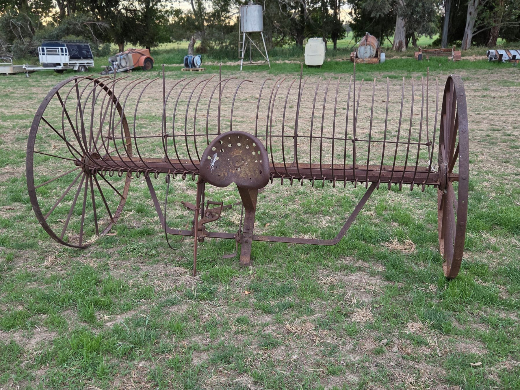 Used - Original Horse Drawn Stick Rake - photo 1