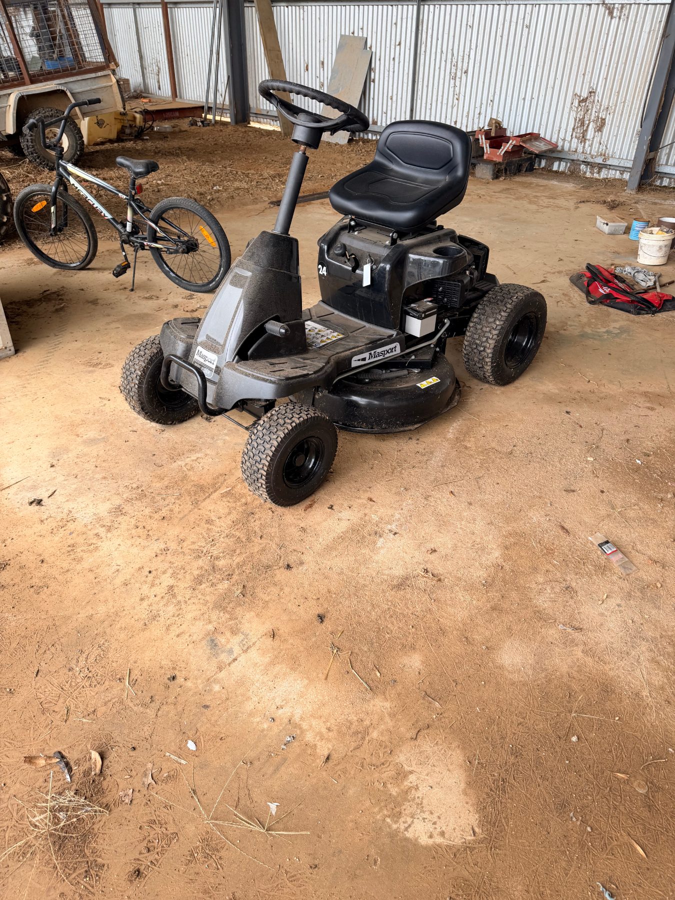 As new Masport ride on mower