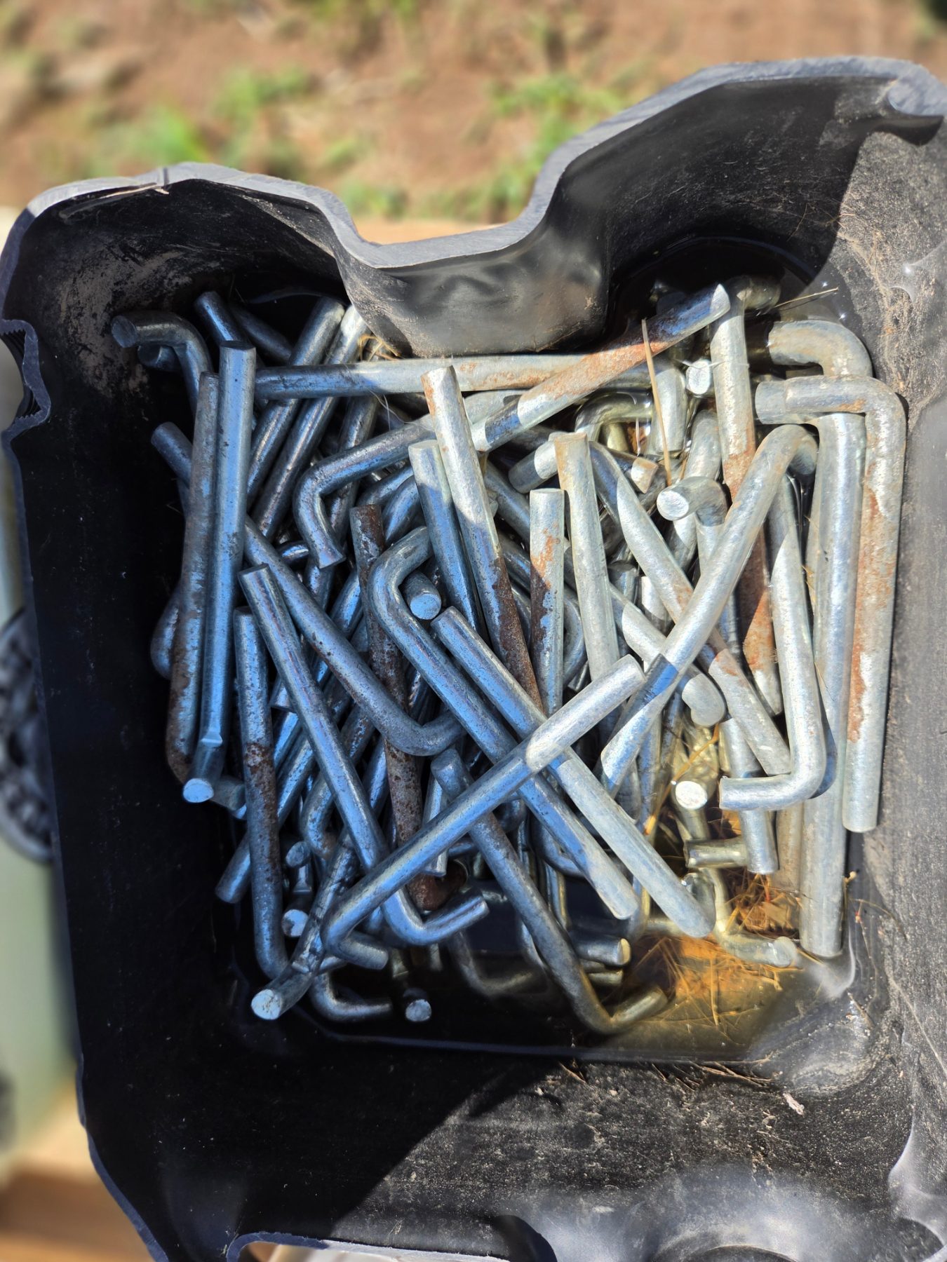 Used - Black Tub of Stockyard Panel Pins - photo 1
