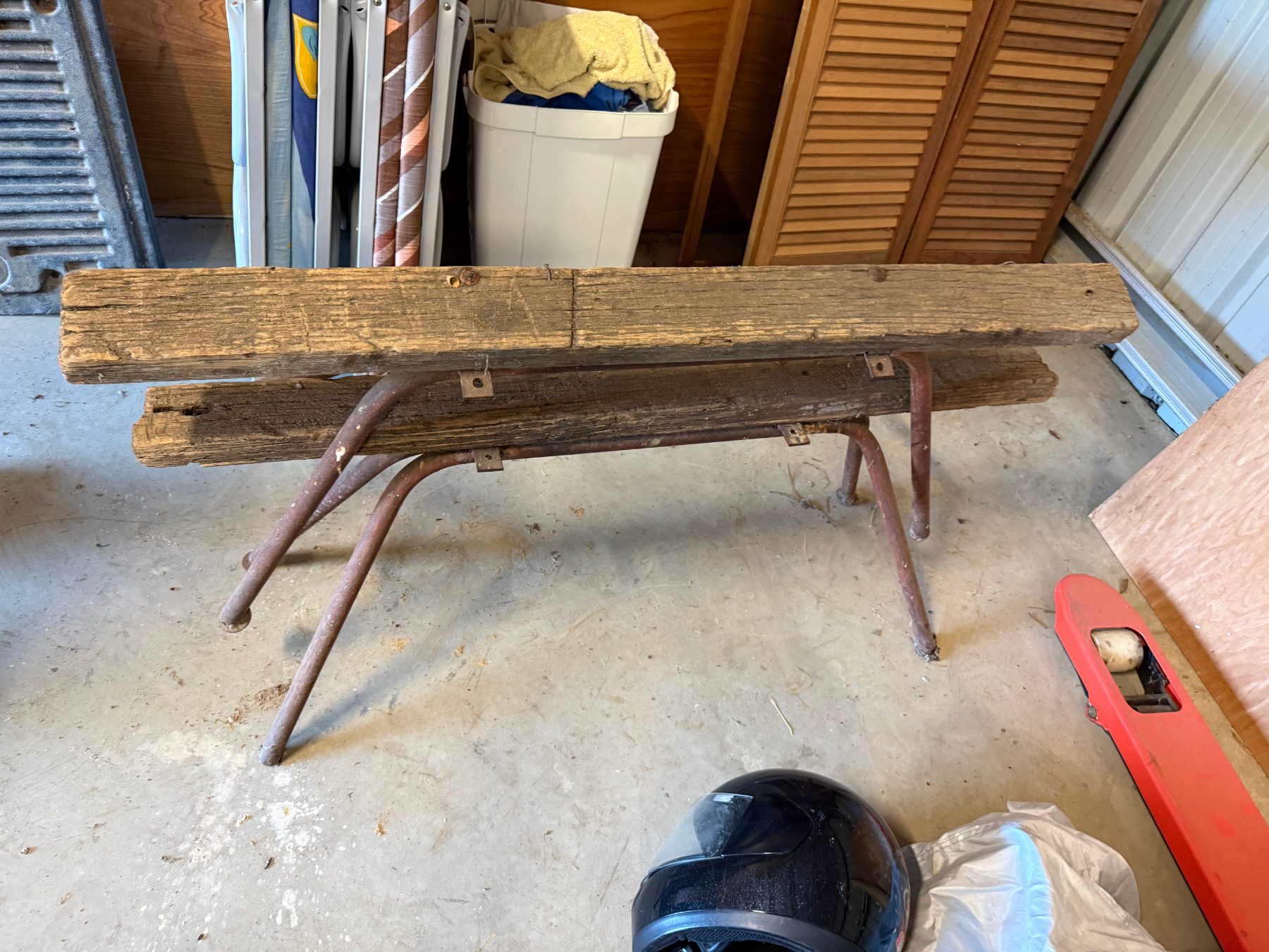 2 x carpenters saw horses