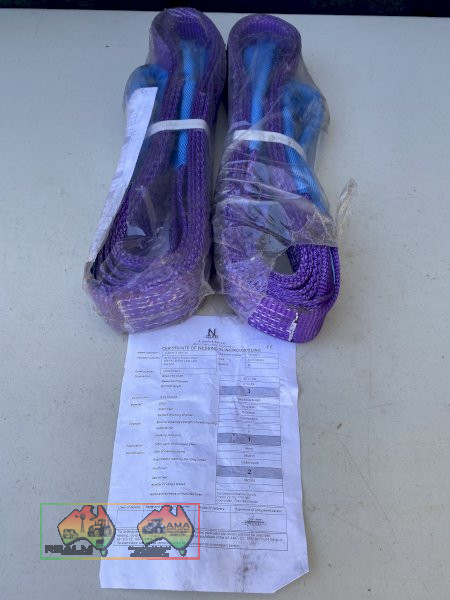 2x New 3m Lifting straps 2 ton