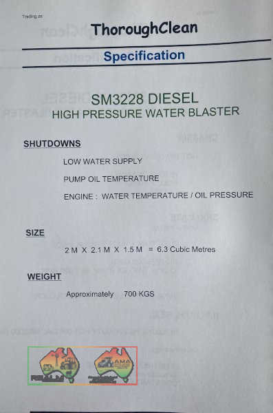 Diesel Powered High Pressure Water Blaster - photo 5