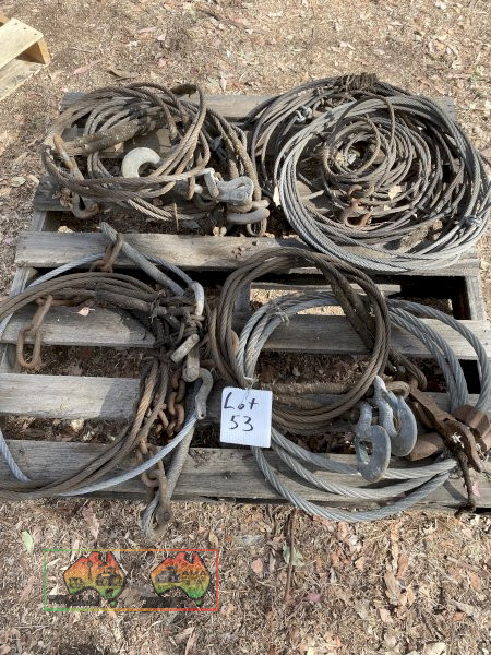 Pallet With Gal Wire Rope x9