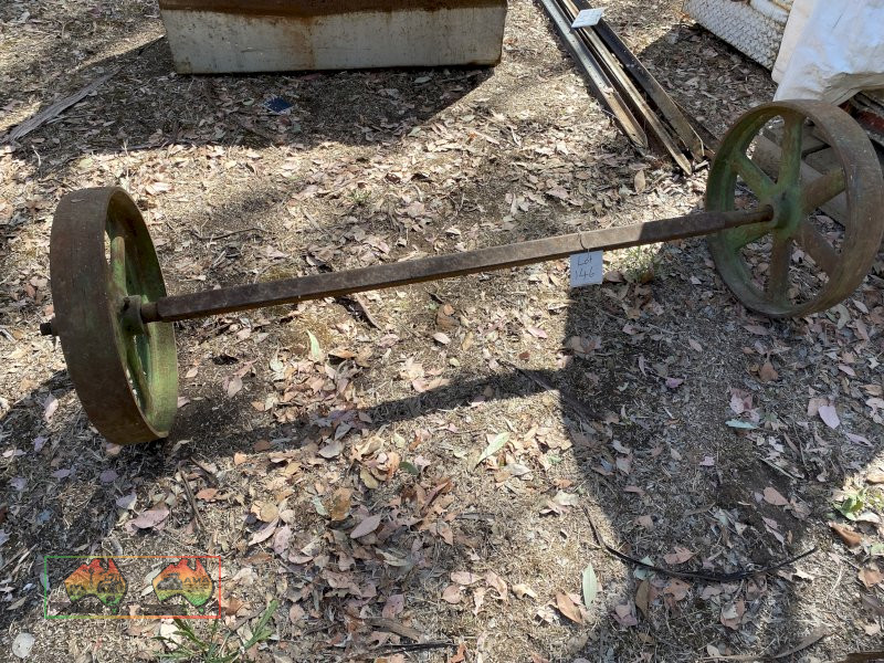 Pair of Steel Wheels on Axel - photo 2