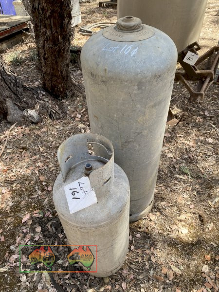 Galvanized Gas bottles x2
