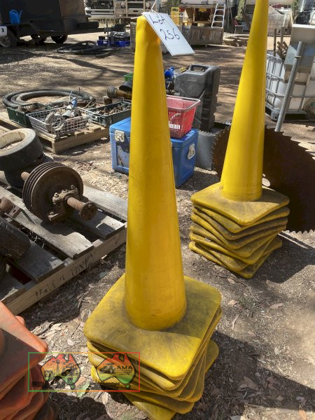 Yellow Witches Hats x 7