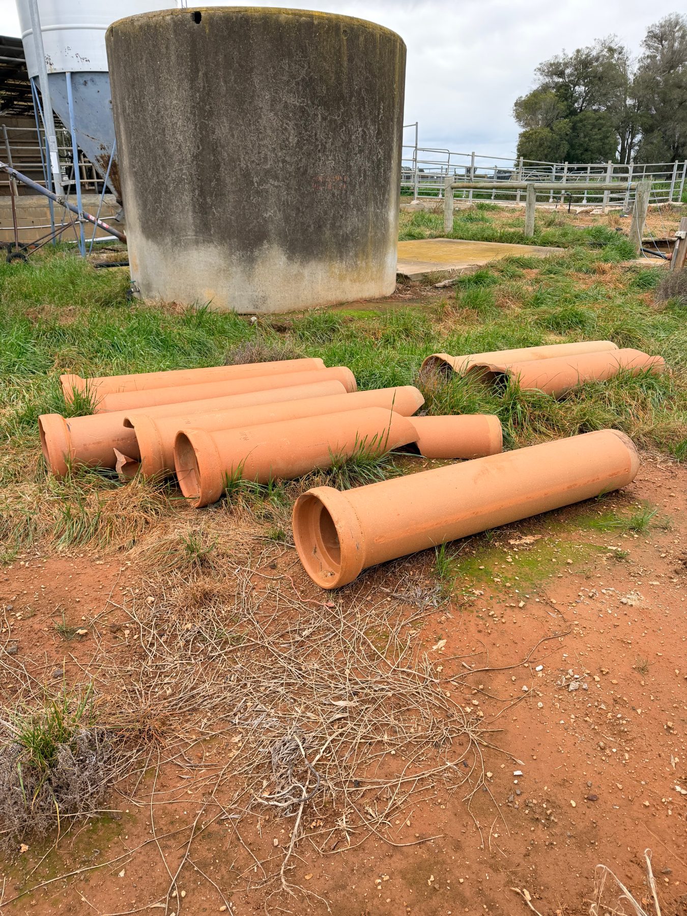 8 of 12" terracotta irrigation pipes - photo 1