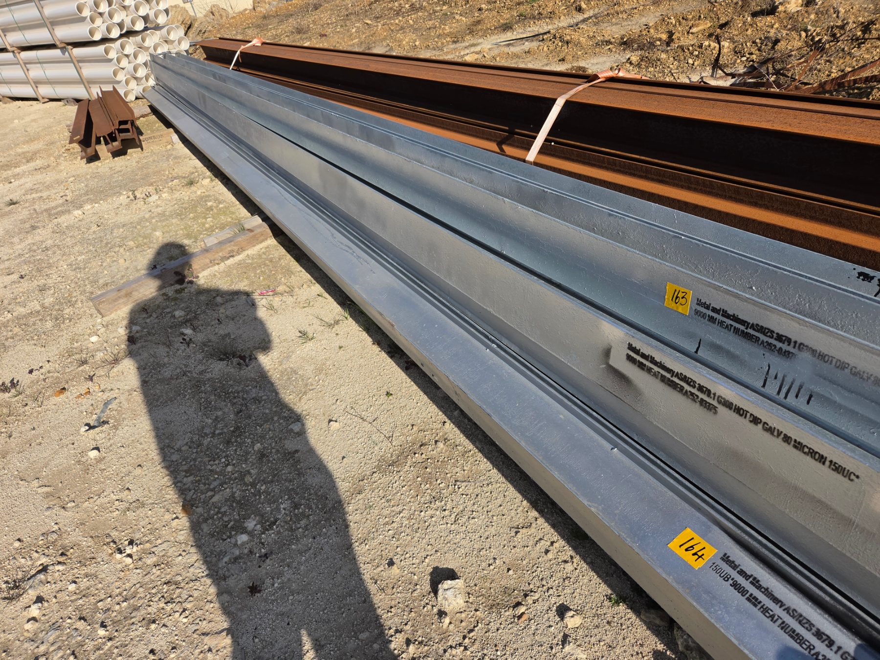 New Hot Dipped Galv. I-Beam 75x150 x 9m lengths - photo 2