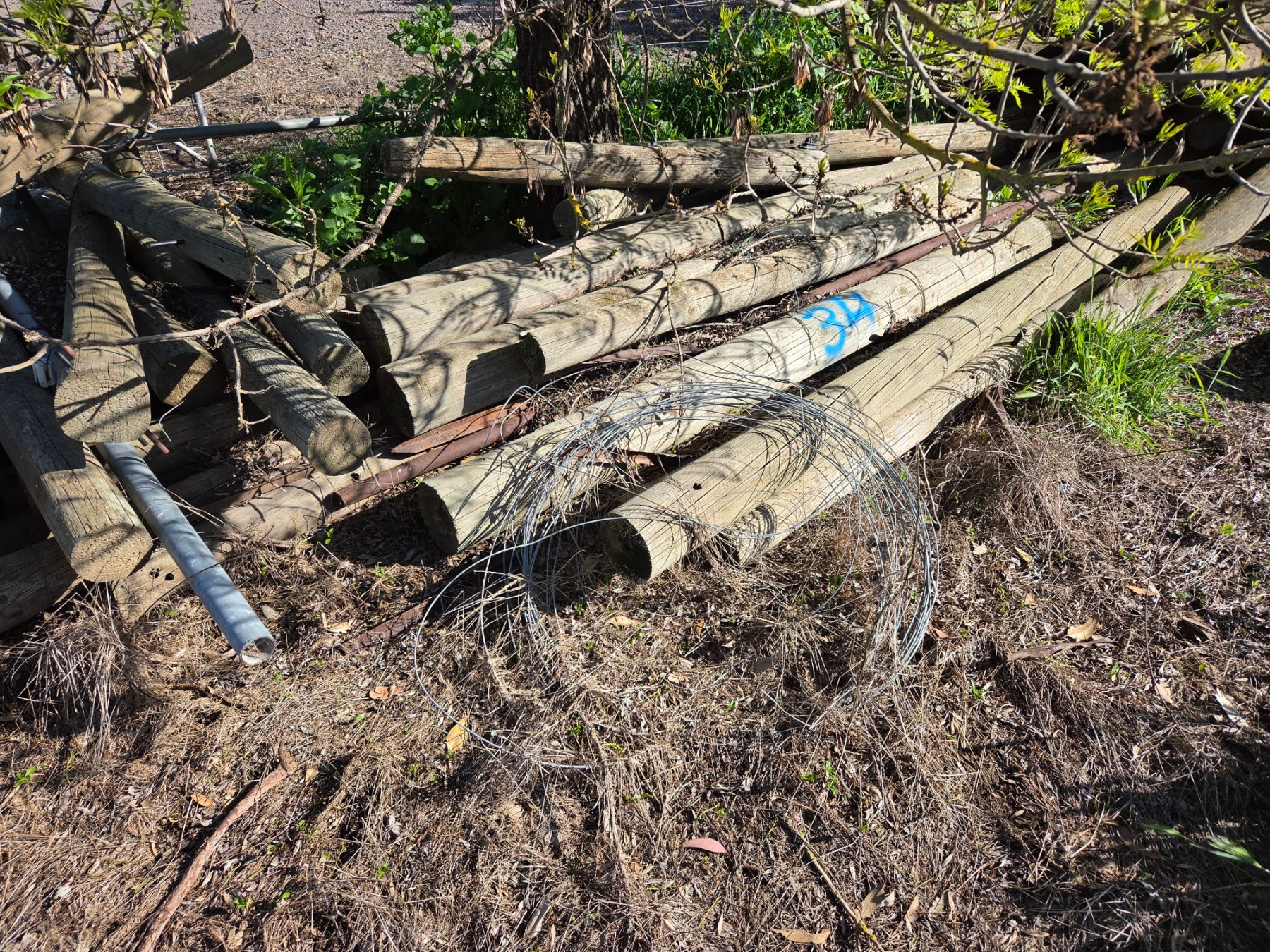 34x Assorted Pine Fence Posts - photo 3
