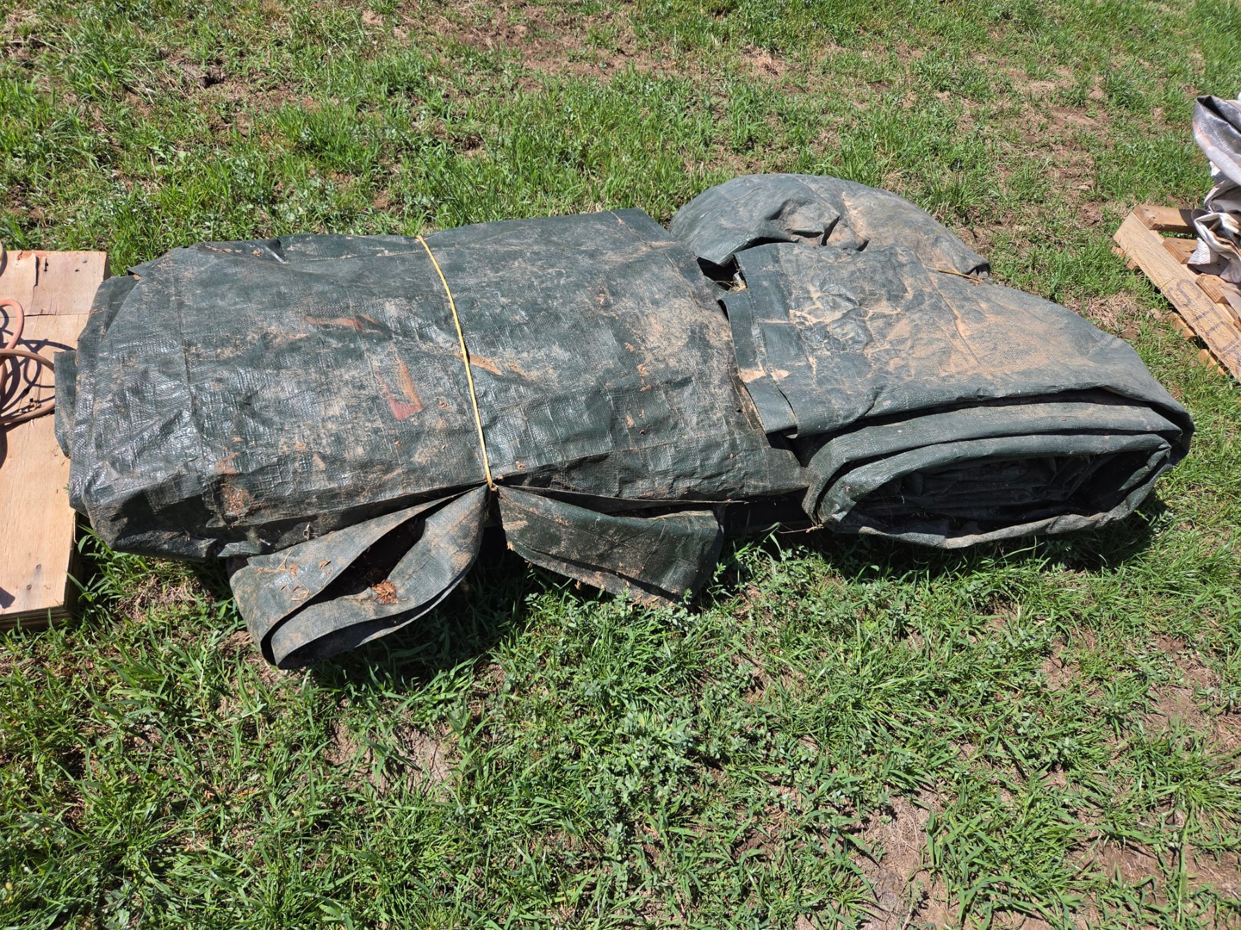 Used - 2x Hay Tarps with Anchor Pegs - photo 1