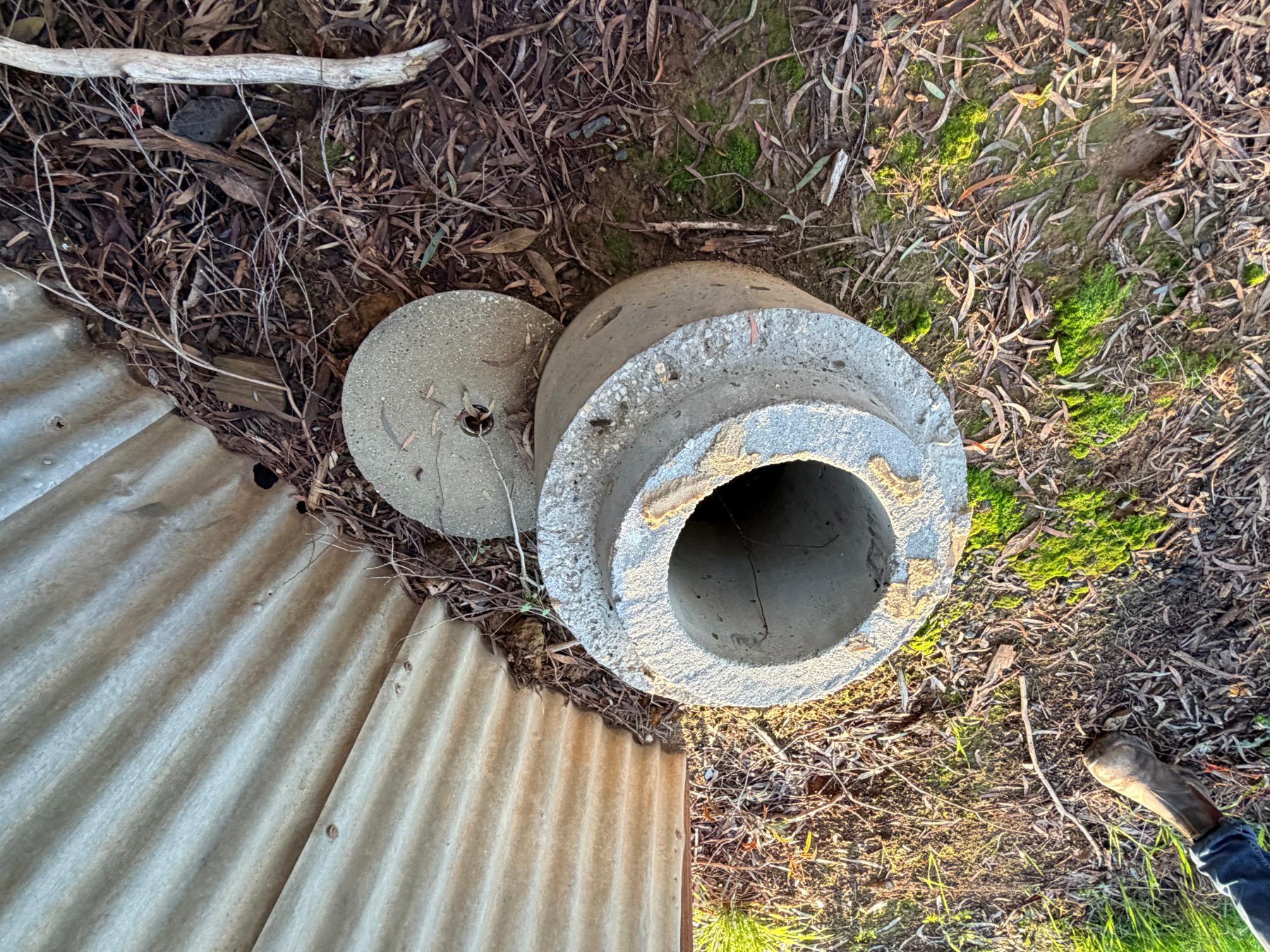 Small septic pit / heavy concrete weight