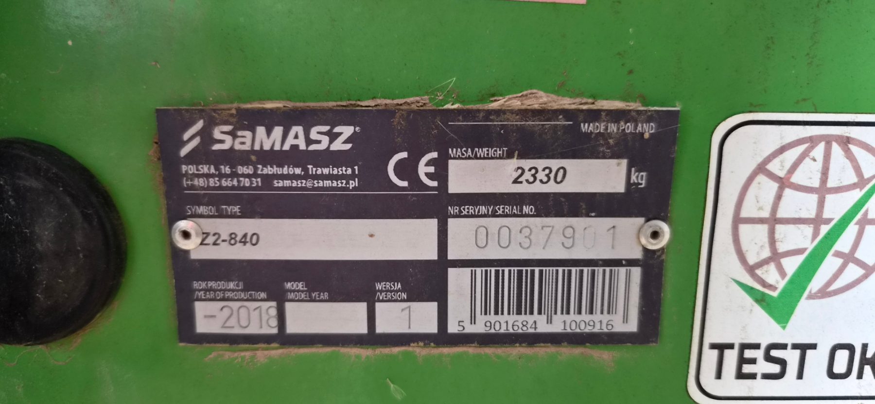 2018 SaMASZ Z2-840 Twin Rotor Hay Rake - photo 10