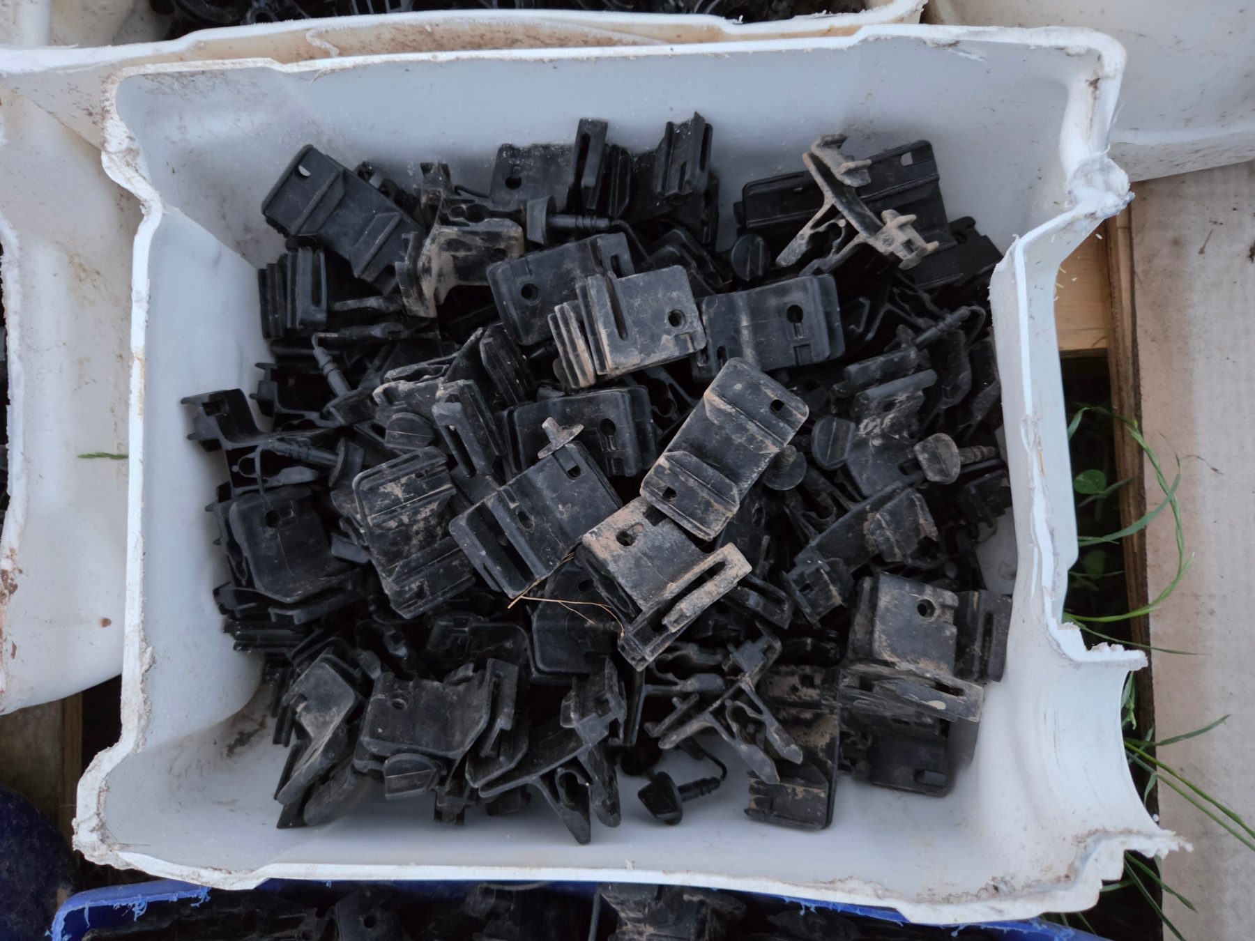 Used - Bucket (N) of Electric Fence Insulators - photo 2