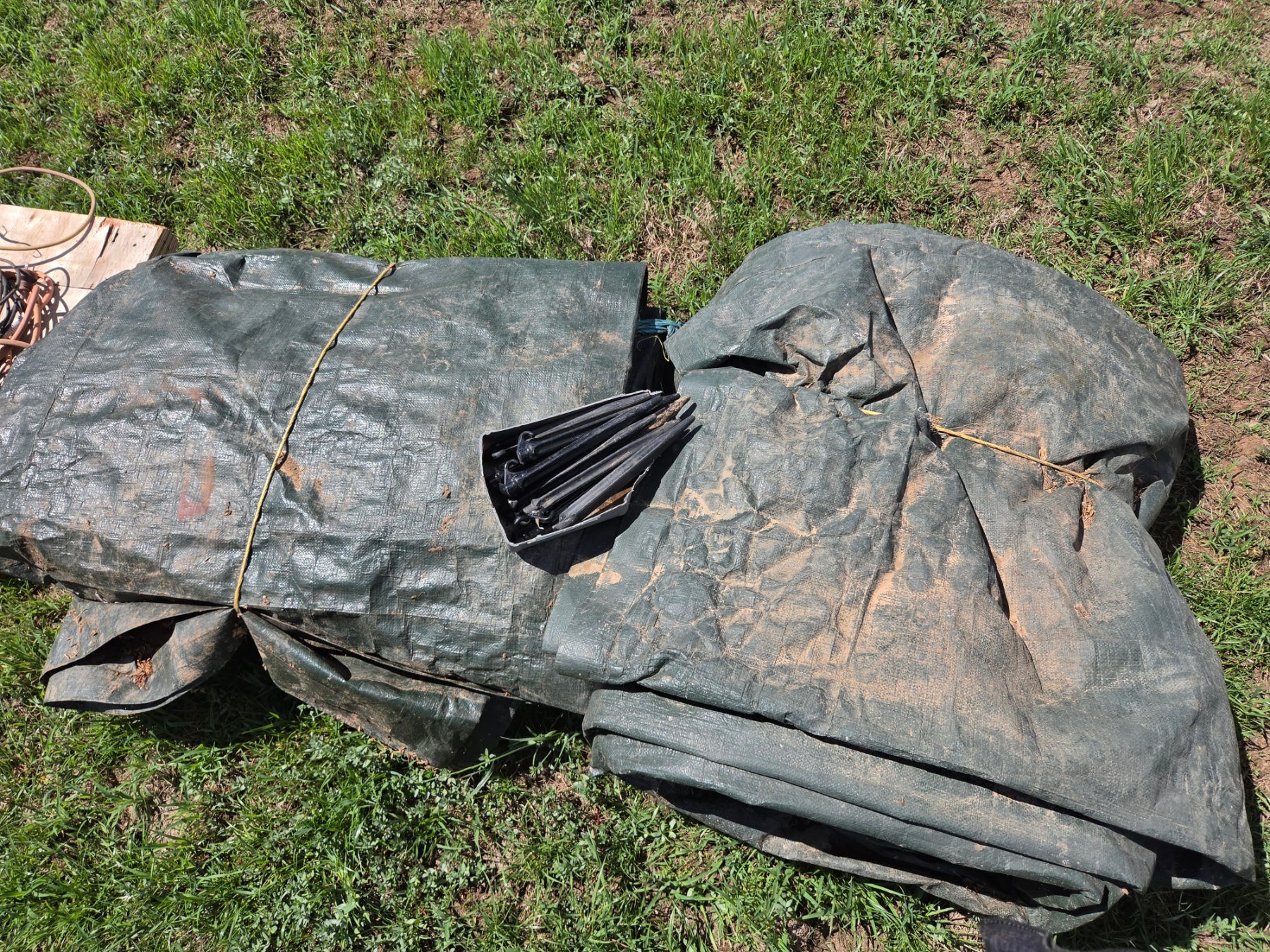 Used - 2x Hay Tarps with Anchor Pegs - photo 5