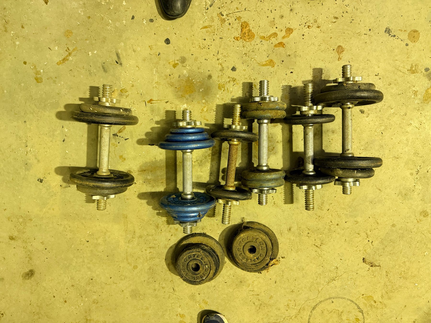 Quantity of gym weights