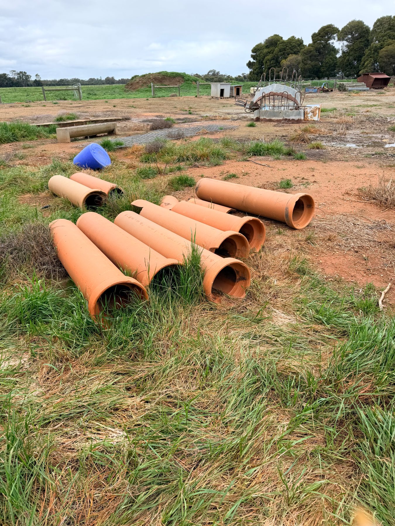 8 of 12" terracotta irrigation pipes - photo 2