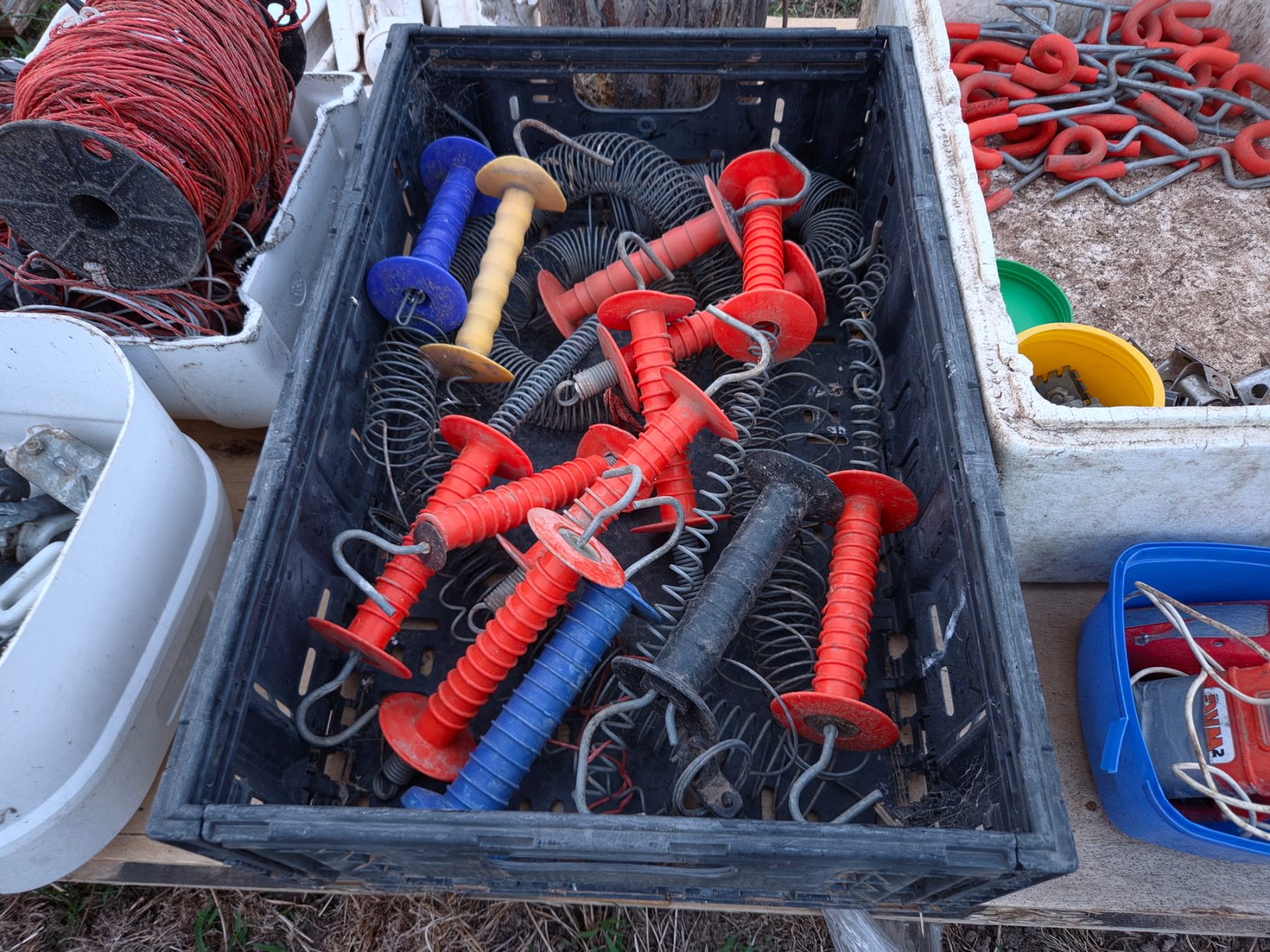 Used - Elec. Fence Spring Loaded Hot Tape Hooks - photo 2