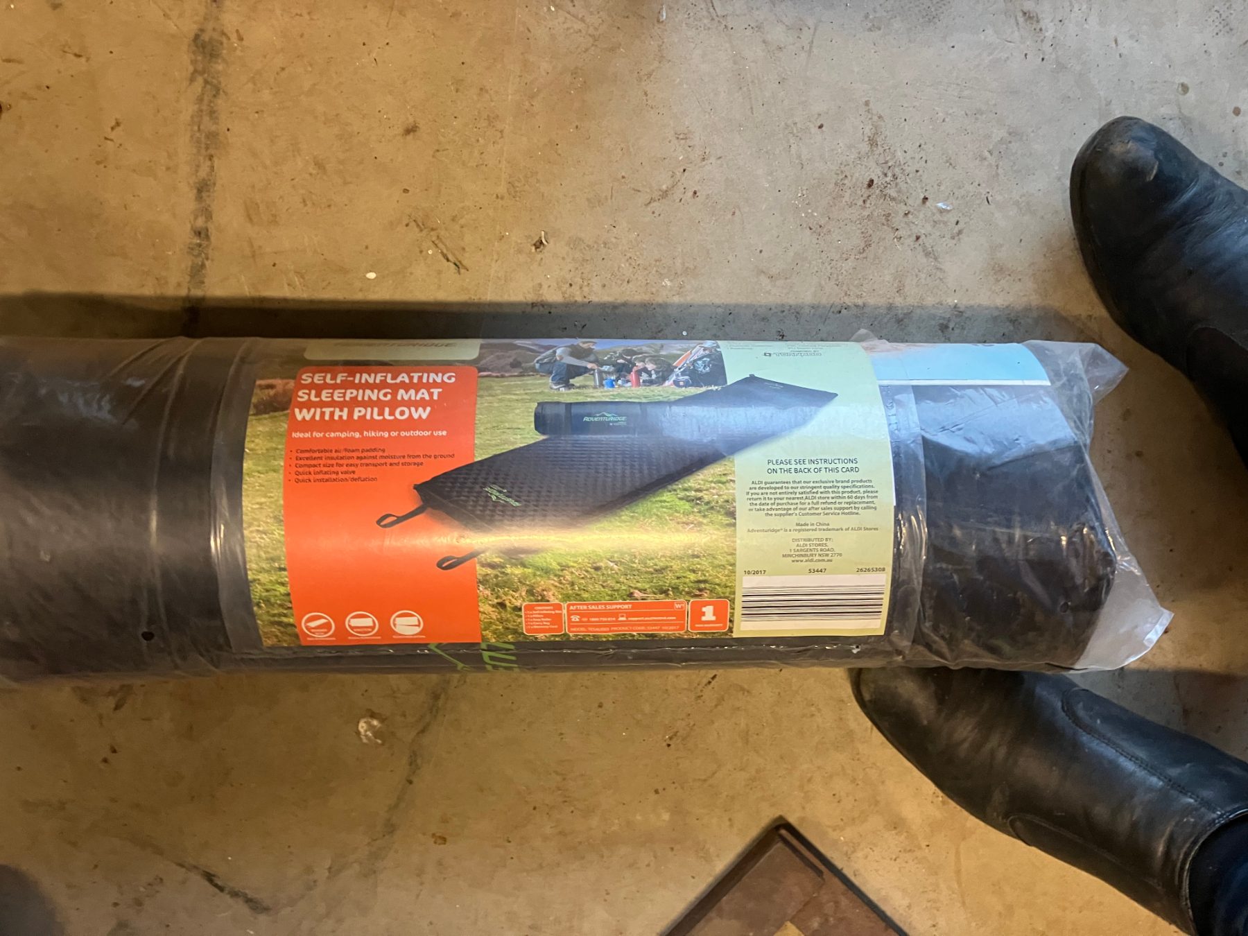 As new - Self inflating camping bed