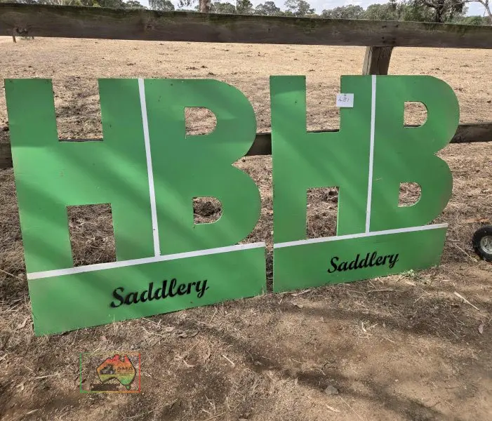 2x HB Saddlery Signs