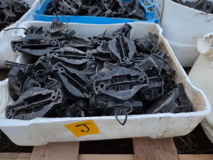 Used - Bucket (J) of Electric Fence Insulators
