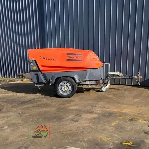 Atlas Copco XAS 185 Aftercooled Diesel Air Compressor + Blowgun & 20m ¾″ Hose