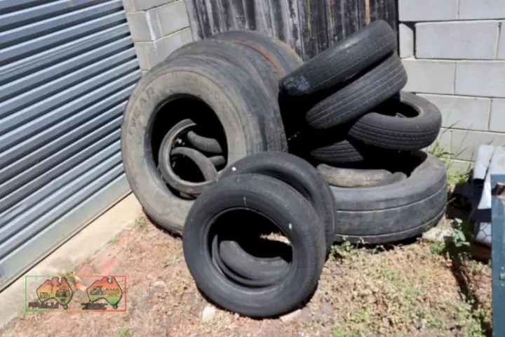 6 truck tyres & 6 car tyres