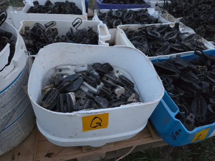 Used - Bucket (Q) of Electric Fence Insulators