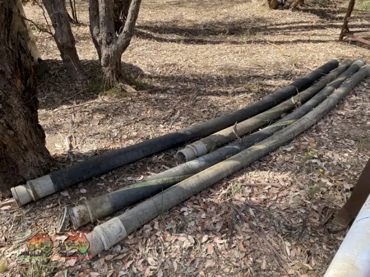 Rubber Concrete Hose with fittings x4