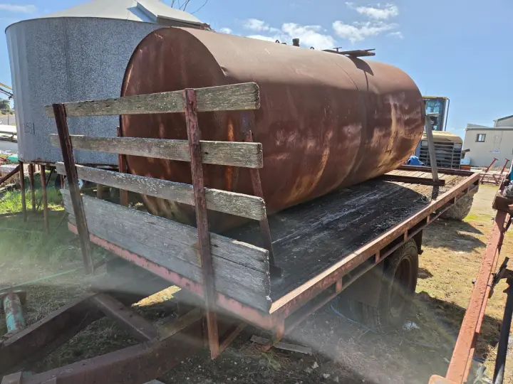 Water Tank on Farm Trailer