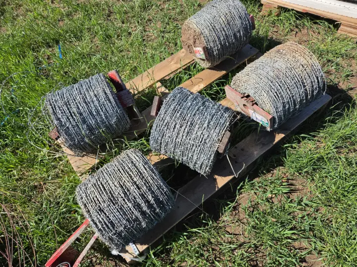 New - 5x Coils of Barb Wire (Un-used)