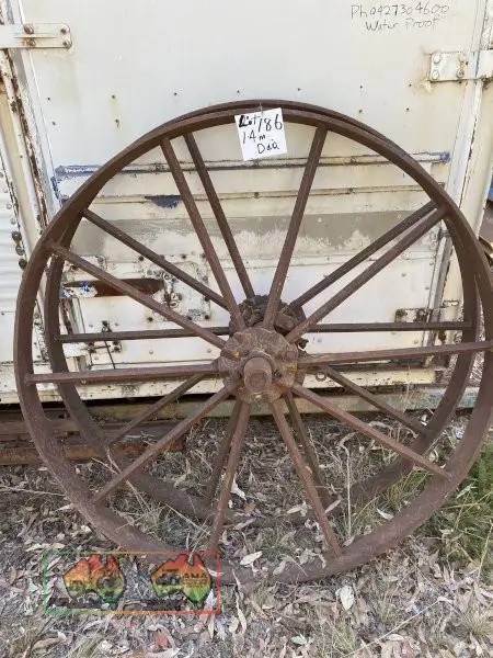 2x Old Steel Wheels 1400mm  dia