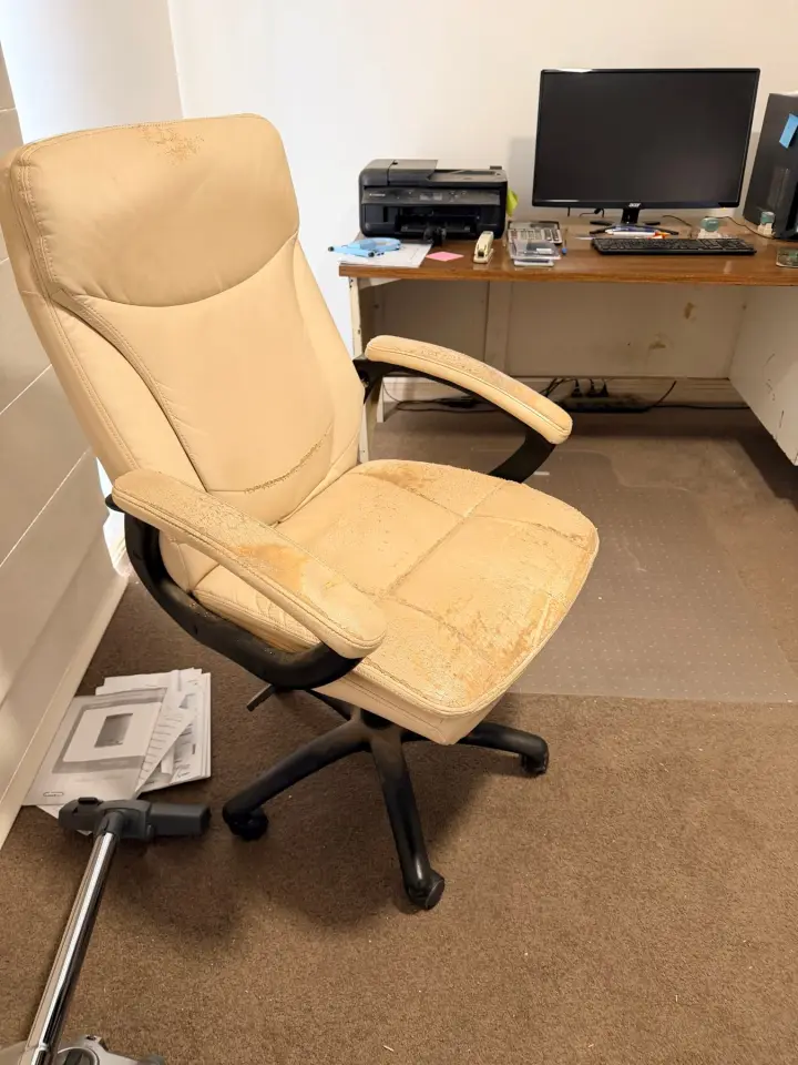 Large leather office chair