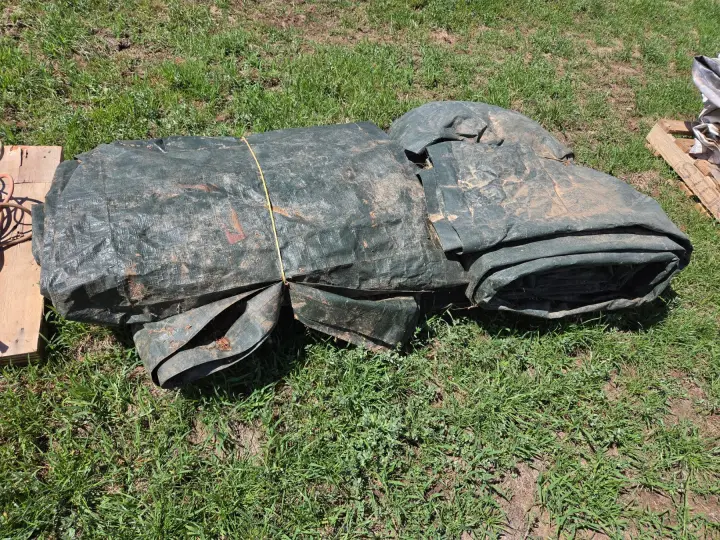 Used - 2x Hay Tarps with Anchor Pegs