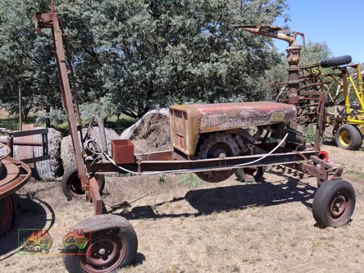 Upton Irrigator water winch rain gun with hose and hose trailer