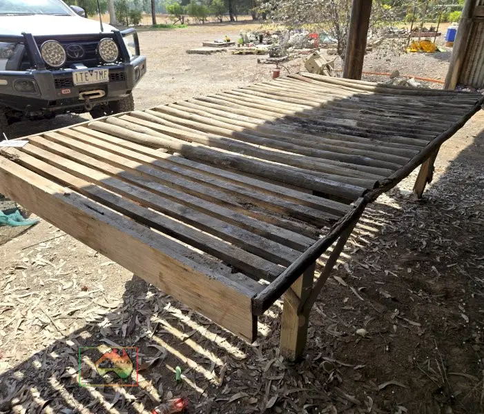 Rustic Timber Frame Wool Table