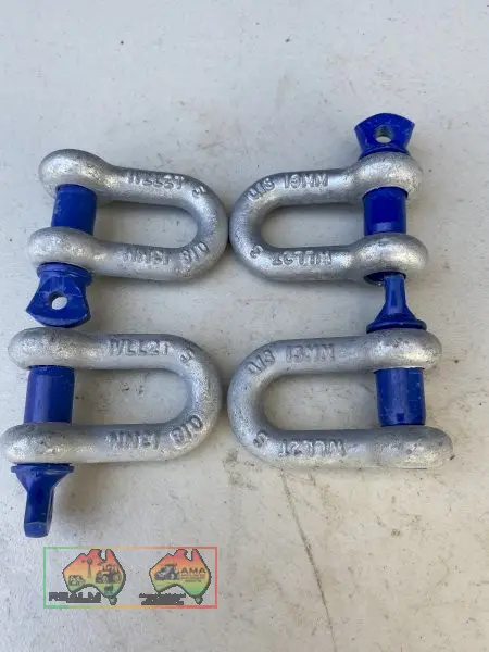 4x New D shackles ~ 2 ton ~ 13mm