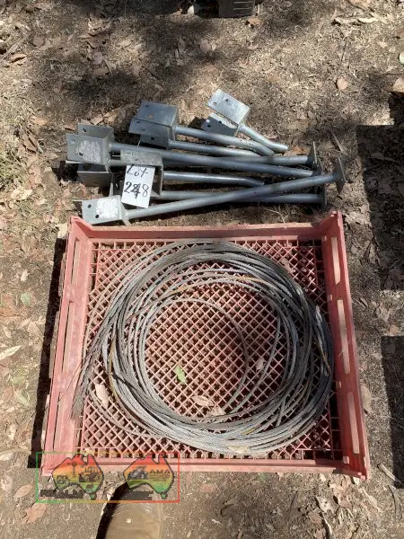 Post Stirrups and Wire Cable