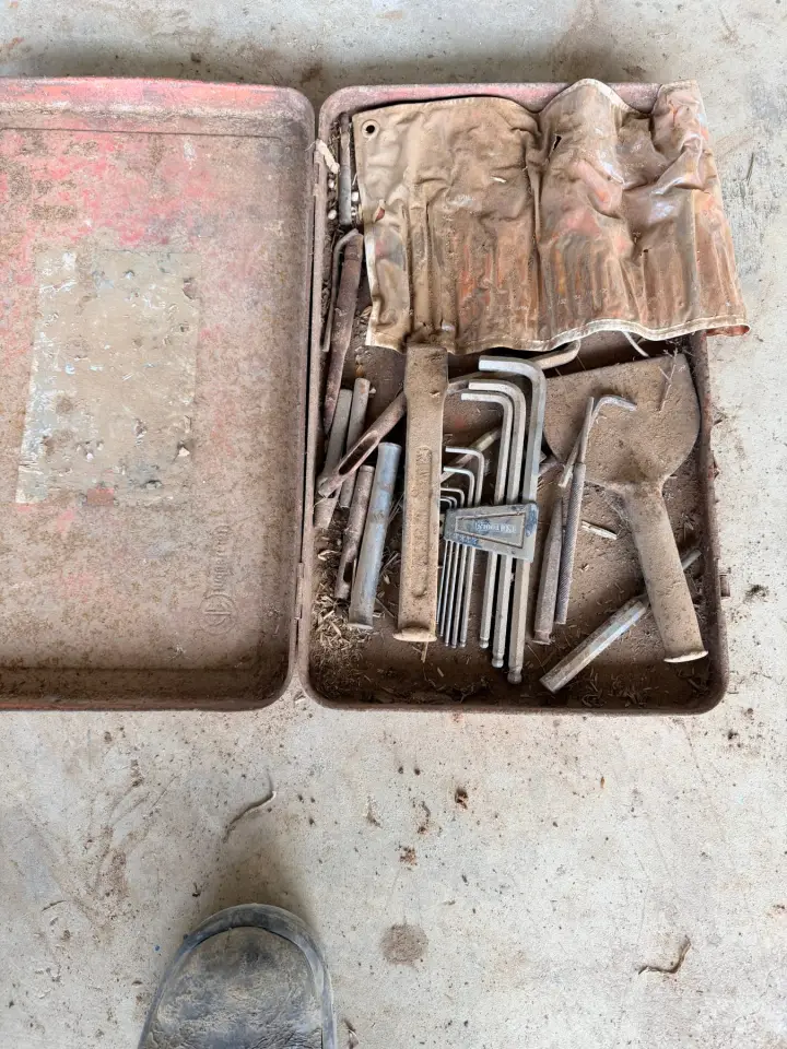 Small toolbox of Allen keys, chisels & punches
