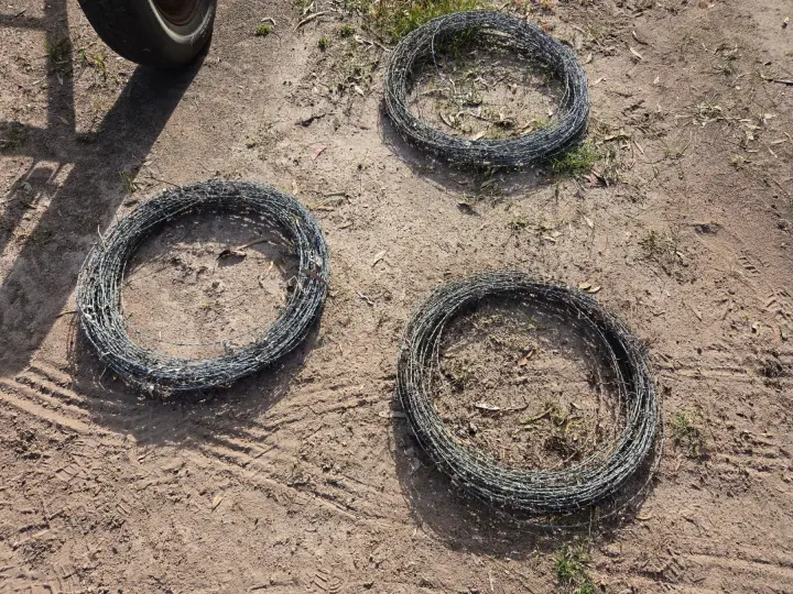Used - 3 Coils of Barb Wire