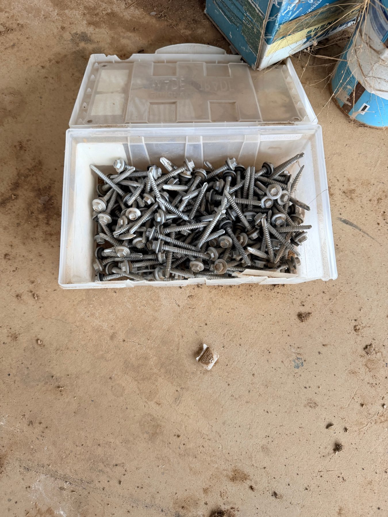Tub full of assorted nuts, bolts, screws, rivets etc. - photo 6
