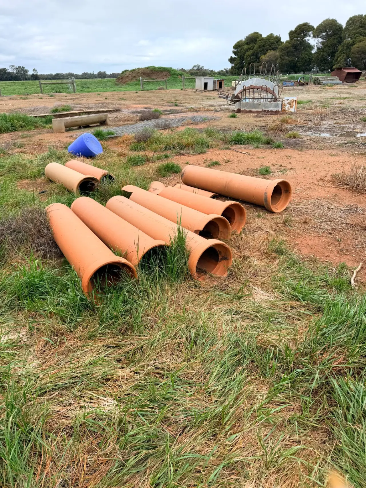 8 of 12" terracotta irrigation pipes - photo 2
