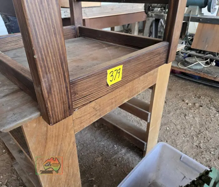 2x Timber Tables & Perspex - photo 1