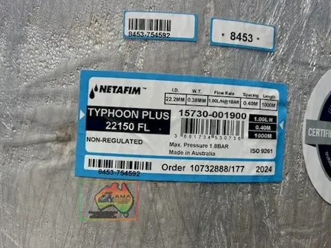 Netafim Typhoon Plus 1,000m Roll Drip Line (New Un-used) - photo 4
