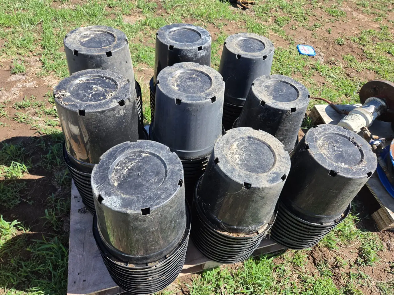Used - Pallet of Poly 14 Ltr Plant Pots - photo 1