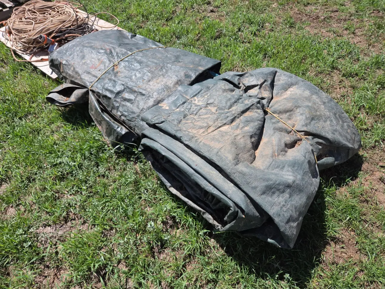 Used - 2x Hay Tarps with Anchor Pegs - photo 2
