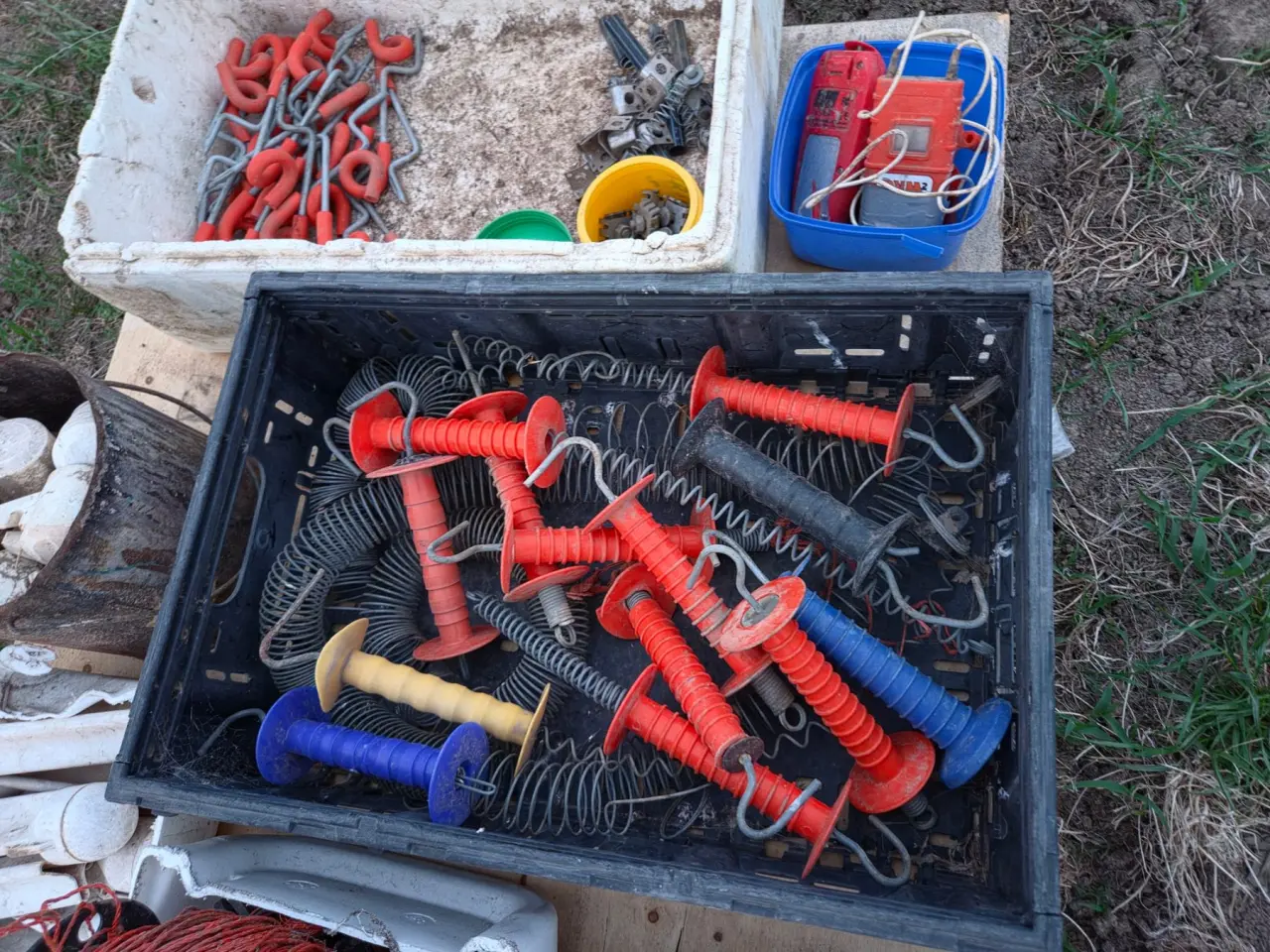Used - Elec. Fence Spring Loaded Hot Tape Hooks - photo 3