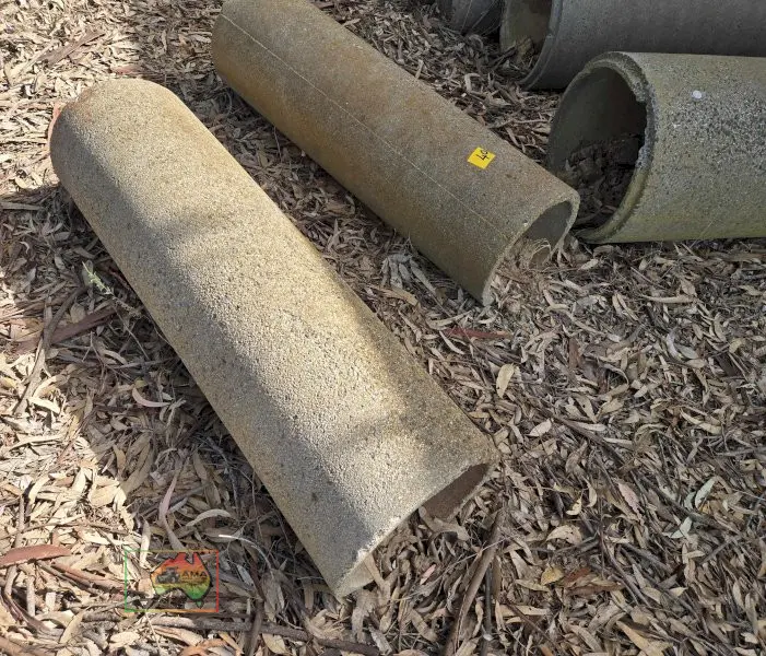 3x (12" x 4ft) Concrete Pipes - photo 1