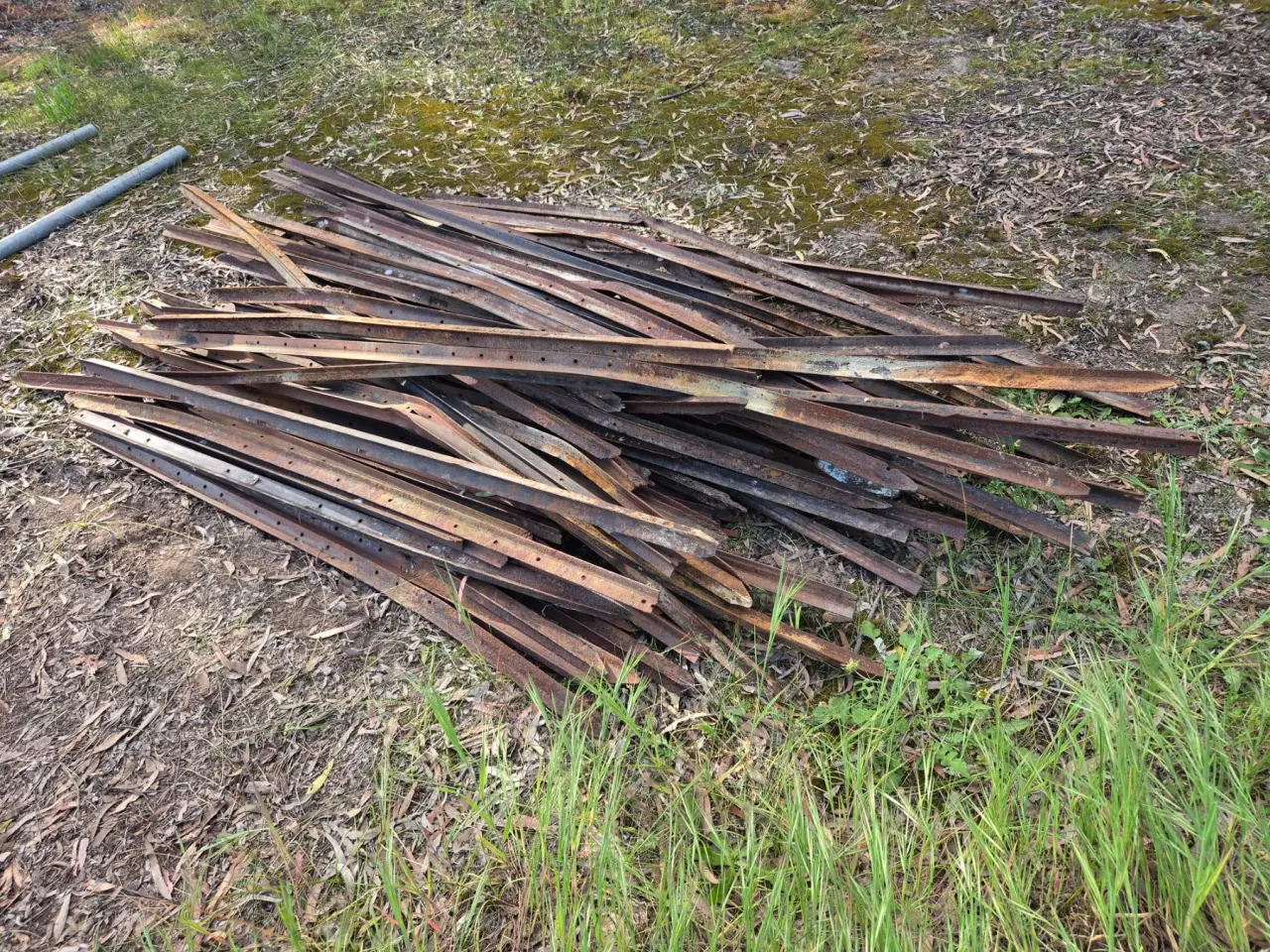 Used - Pile of Damaged Steel Posts - photo 1